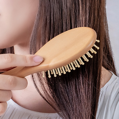 木製ヘアブラシ -kintsugi-(SUS Wooden Hair Brush -kintsugi-)