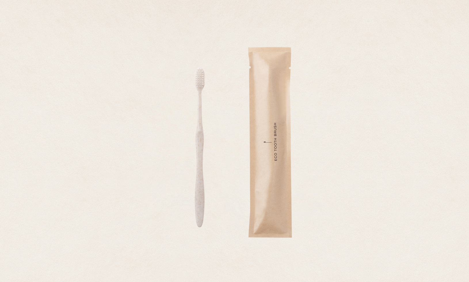 もみ殻由来　歯ブラシ[袋タイプ]（ECO Tooth Brush -Bag Type-）