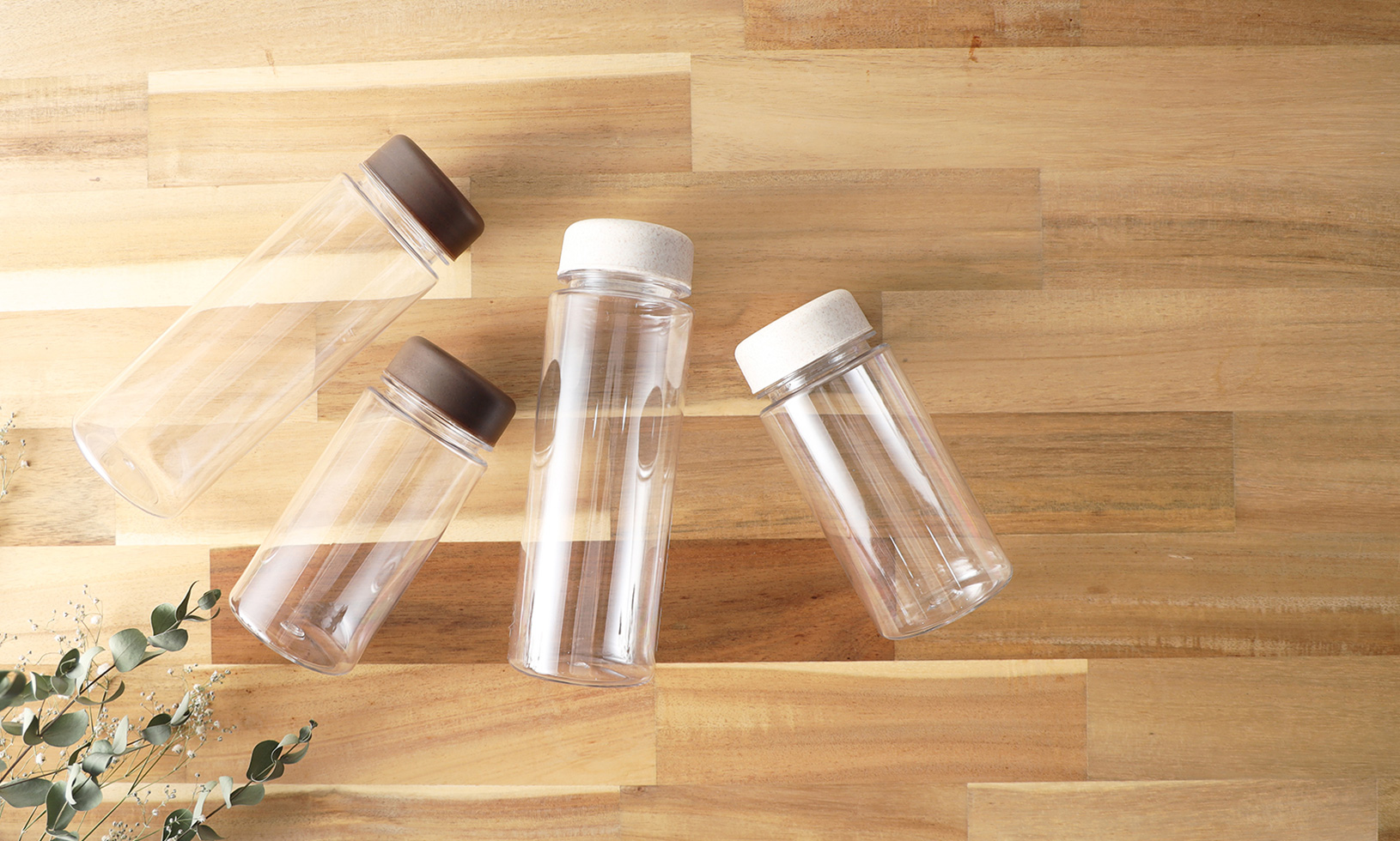 SUS Coffee Grounds / Straw Reuse Clear Bottle（コーヒー粉 / 麦わら再利用 クリアボトル）