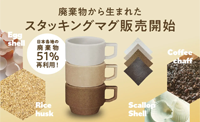 廃棄物を51%再利用したエコノベルティ『SUS CYCLE stacking mug』販売開始