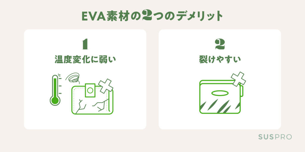 EVA素材の2つのデメリット