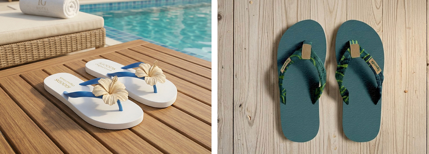 予算が少ない方は、鼻緒を工夫すれば他社と差別化しやすい