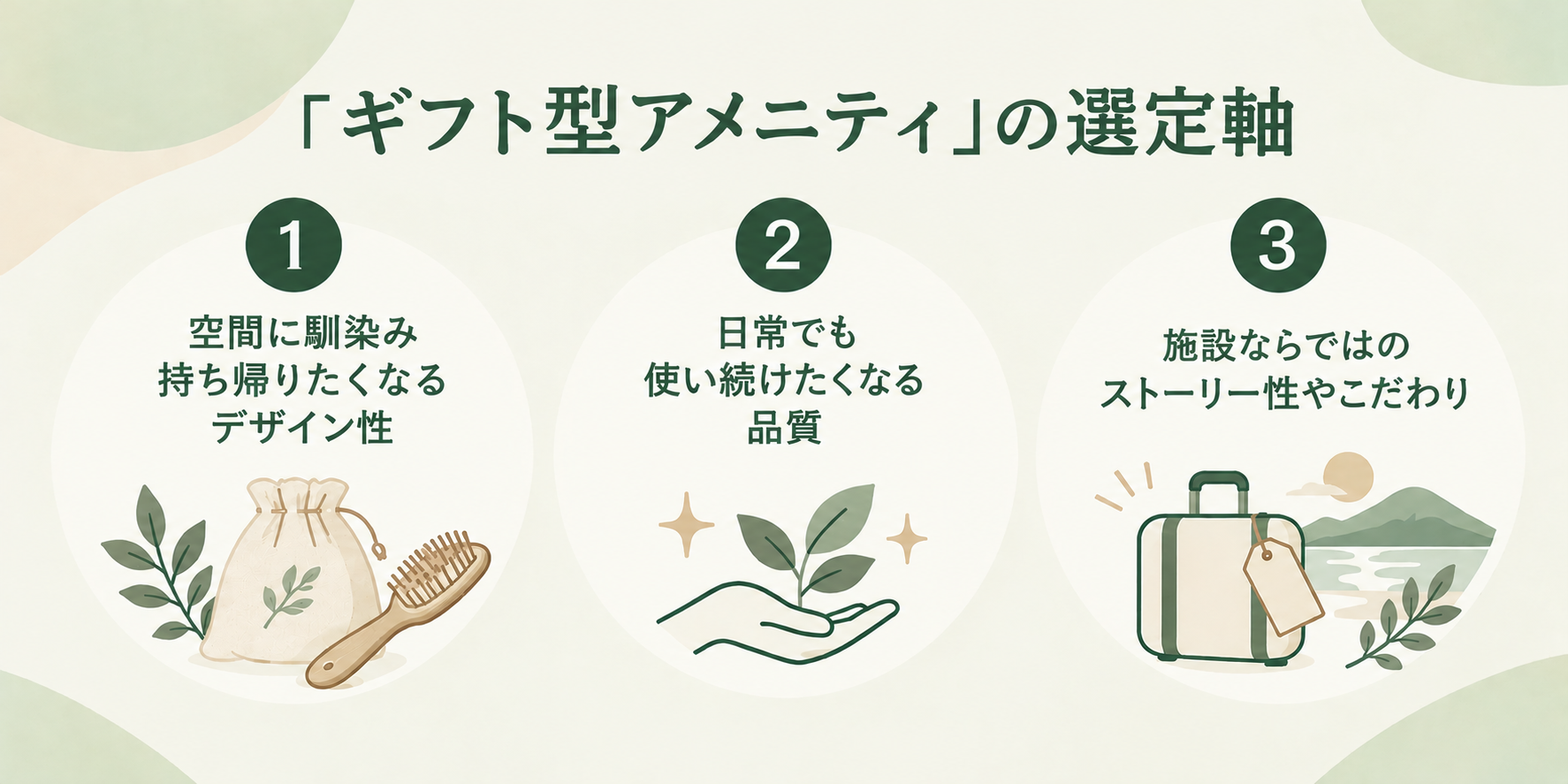 思わず持ち帰りたくなる「ギフト型アメニティ」3つの選定軸